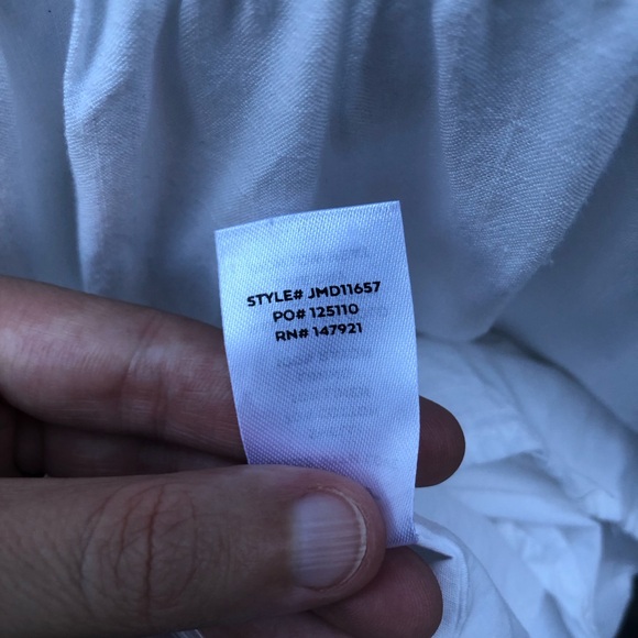 Lulus Good To Be Here Mini Dress Size S White Babydoll Cotton Linen Corset - Picture 10 of 16